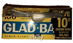 1960s Glad Bags Fold Lock-Top Sandwich Bags clear plastic many inside 6.25x5.5