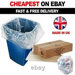 2, 100 Clear Refuse Sacks 140G Large Bin Liners Rubbish Waste Recycling Bags 90L