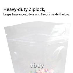2.8oz High Quality Glossy Clear Plastic Mylar Stand up Zip Lock Bag O02