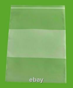 2 Mil Clear Reclosable Plastic Poly Bags 10 x 13 with White Block 2000 Packs