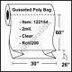 2 Mil Gusseted Poly Plastic Bag 30x26x60 Clear Fda Approved Roll/200 (122154)