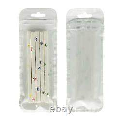 200 Clear and White Reclosable Plastic Poly Bags Zip Seal Hang Hole 2.36 MIL