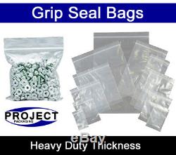 2000 XL LARGE GRIP PRESS SEAL BAGS 11 x 16 CLEAR PLASTIC FOOD SUITABLE POUCHES
