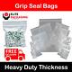 2000 Xl Large Grip Press Seal Bags 13 X 18 Clear Plastic Food Suitable Pouches