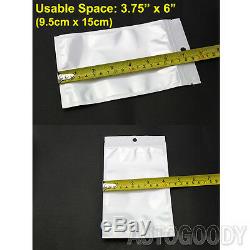 2000 Ziplock 4.25x7.5 Clear Plastic White Bags 4.25 x 7.5 Wholesale Lot