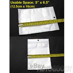 2000 Ziplock 5.5x8 Clear Plastic White Bags 5.5 x 8 Wholesale Lot