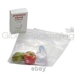 2000 x HEAVY DUTY 18x24 CLEAR POLYTHENE FOOD USE APPROVED BAGS 200 GAUGE 24HR