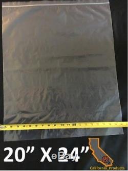 20X24 Poly Plastic Zip Lock Bags Big Huge Large Top Close Transparent Clear FDA