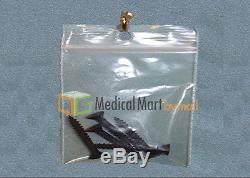 24000 pcs 4x4 Clear Pharmacy Zipper 2 Mil Hang Hole Plastic Bags 4x4 inch
