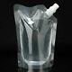 250/500ml Clear Plastic Stand-up Drink Bag Spout Pouch For Liquid Juice Milk Hot