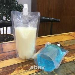 250/500ml Stand Up Reusable Leak Proof Plastic Drink Pouch Bag Booze Bottle UK