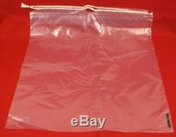 250 Drawstring Tote Shoe Bag Clear Plastic Bags 16 X 18 Full Box NEW