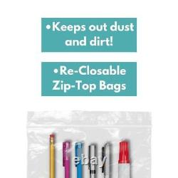 2500 Pcs Durable 20x24 Zipper Bags Clear 4 Mil Plastic Bags withZip Seal Closure