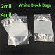 2mil Or 4mil White Block Top Lock Seal Bags Writable Reclosable Zip Parts Bag