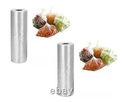 3000 Bags Clear Plastic Roll Counter Bag 12 Rolls Packaging Restaurant Catering