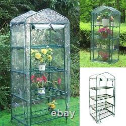4/ 5 Tier Mini Greenhouse Walk In Grow Bag Replacement PVC Cover Plastic Garden