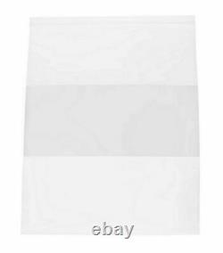 4 Mil Clear Reclosable Plastic Poly Bags 13 x 18 with White Block 1000 Packs