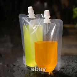 5-500X Plastic Stand-up Drink Bags Spout Pouch For Liquid Juice Milk UK STOCK