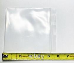 5 x 5 Heavy Duty 6 MIL Resealable Zip Top Lock 5x5 6 ML Clear Plastic Bags