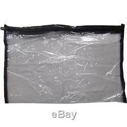 5 x Both Side CLEAR Plastic Clothes Sari Saree Fabric Storage Bags Zip 19 Wide