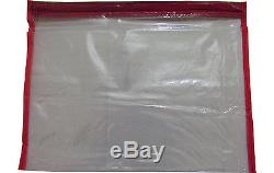 5 x Both Side CLEAR Plastic Clothes Sari Saree Fabric Storage Bags Zip 19 Wide