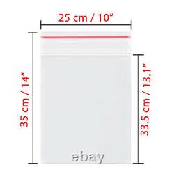 50-500 Clear Grip Self Press and Seal Resealable Polythene Zip Lock Plastic Bags