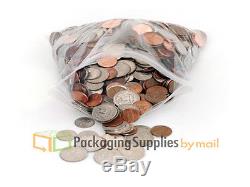 500 20 x 20 Clear Reclosable Zipper Polyethene Plastic Bags Size 4 Mil