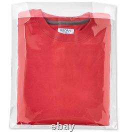 500 Clear 14 x 16 Flap lock Plastic Poly Bags apparel storage Uline 2 MIL Thick