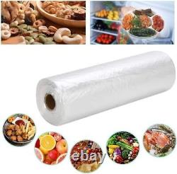 500 Clear HD Polythene Bags On A Roll 9 x 14 Fruit Reusable Plastic Bags