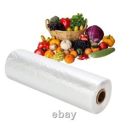 500 Clear HD Polythene Bags On A Roll 9 x 14 Fruit Reusable Plastic Bags