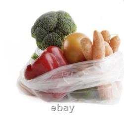 500 Clear HD Polythene Bags On A Roll 9 x 14 Fruit Reusable Plastic Bags