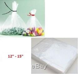 5000 x HEAVY DUTY CLEAR 12x 15 PLASTIC FOOD APPROVED BAGS -200 GAUGE FAST