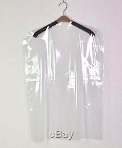 50x 54 Clear Polythene Plastic Garment Covers Bags for Clothes Suit Dress, D