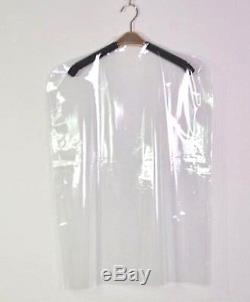 50x 54 Clear Polythene Plastic Garment Covers Bags for Clothes Suit Dress, D