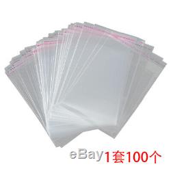 5X(100x A3 package Bag 45x32cm Clear Resealable Plastic Self Seal Adhesive B6O1)