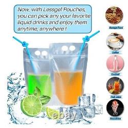 5X100Pcs 500Ml Drink Pouches Juice Beverage Bags Stand-Up Self-Sealing Candy