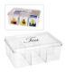 6 Compartment Clear Plastic Tea Bag Storage Box With Lid Organiser Kitchen Home