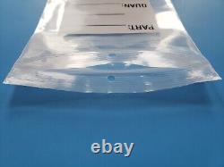 6 x 8 PARTS BAGS RECLOSABLE PLASTIC ZIP SEAL HEAVY 4MIL HANG HOLE WHITE BLOCK