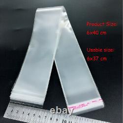6cm Wide Clear Cellophane Bags Display Self Adhesive Peel Seal Plastic OPP BAGS