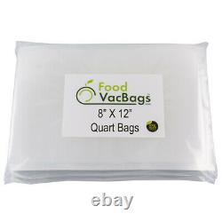 8 x 12 Quart FoodVacBags Vacuum Sealer Bags for Food Saver-Buy More Save More