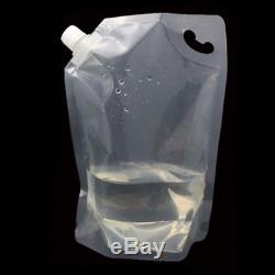 8x12.5cm 100ML Clear Stand Up Plastic Spout Bag Liquid Juice Wine Packing Pouch