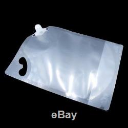 8x12.5cm 100ML Clear Stand Up Plastic Spout Bag Liquid Juice Wine Packing Pouch