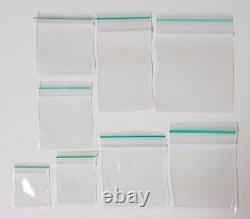 ALL SIZES Small Clear Grip Seal/ Zipper/ Zip Lock Bags -Resealable Plastic Bags