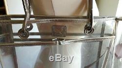 ANYA HINDMARCH Clear Plastic Tote Shoulder Bag Gold Leather Holdall Beach Rare