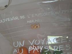 AUTH HERMES Clear Plastic Un Voyage Kelly Souvenir Bag