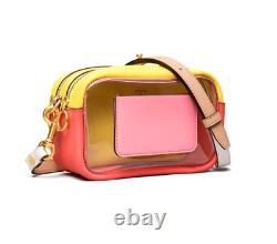 AUTH NWT Tory Burch Women's Perry Clear Mini Crossbody Bag In Pink City/ Clear