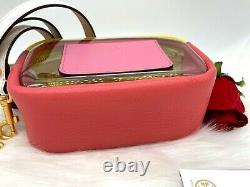 AUTH NWT Tory Burch Women's Perry Clear Mini Crossbody Bag In Pink City/ Clear