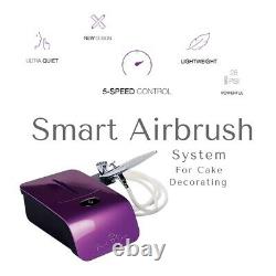 Airbrush Cake Decorating Kit machine 16 Food Colours, Bag, Pot Paint a Cake UK
