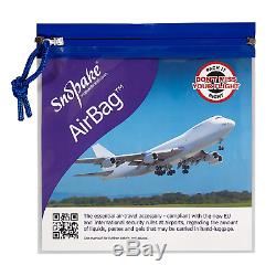 Airport Security Flight Air Bag Zip Pull Clear Plastic For Liquids 5Pack 20X20cm