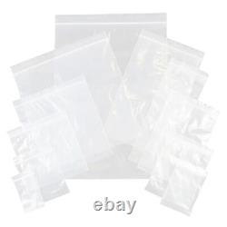 All Sizes Poly Food Screws Grip Self Seal Clear Plastic Resealable Bags